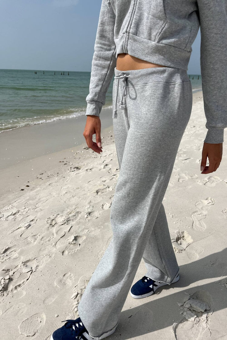 Rainey Cotton Sweatpants | Heather Grey / XS/S