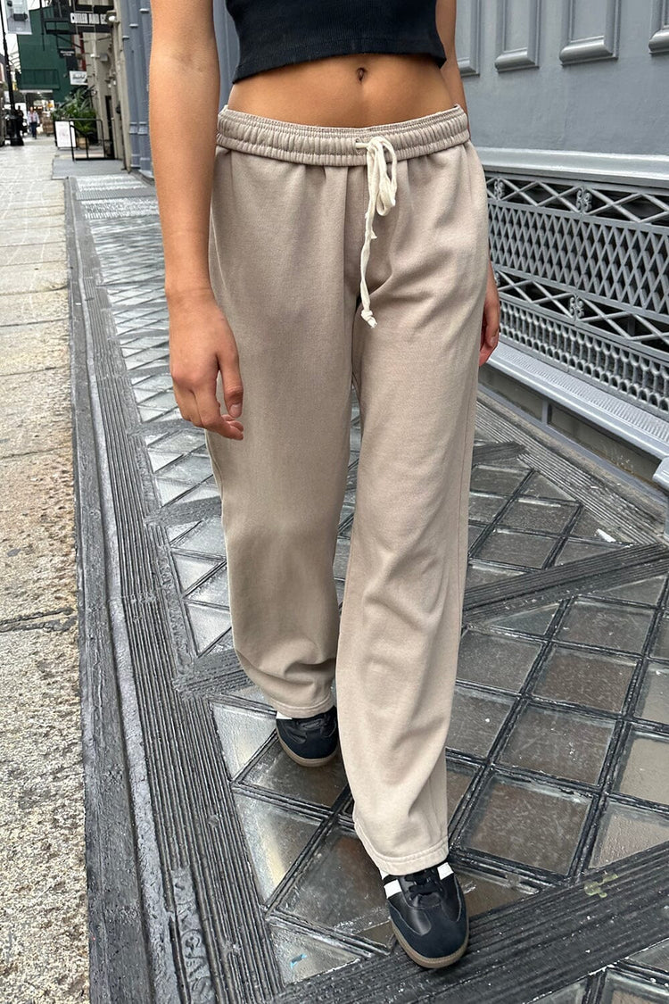 Anastasia Tie Sweatpants | Beige / XS/S