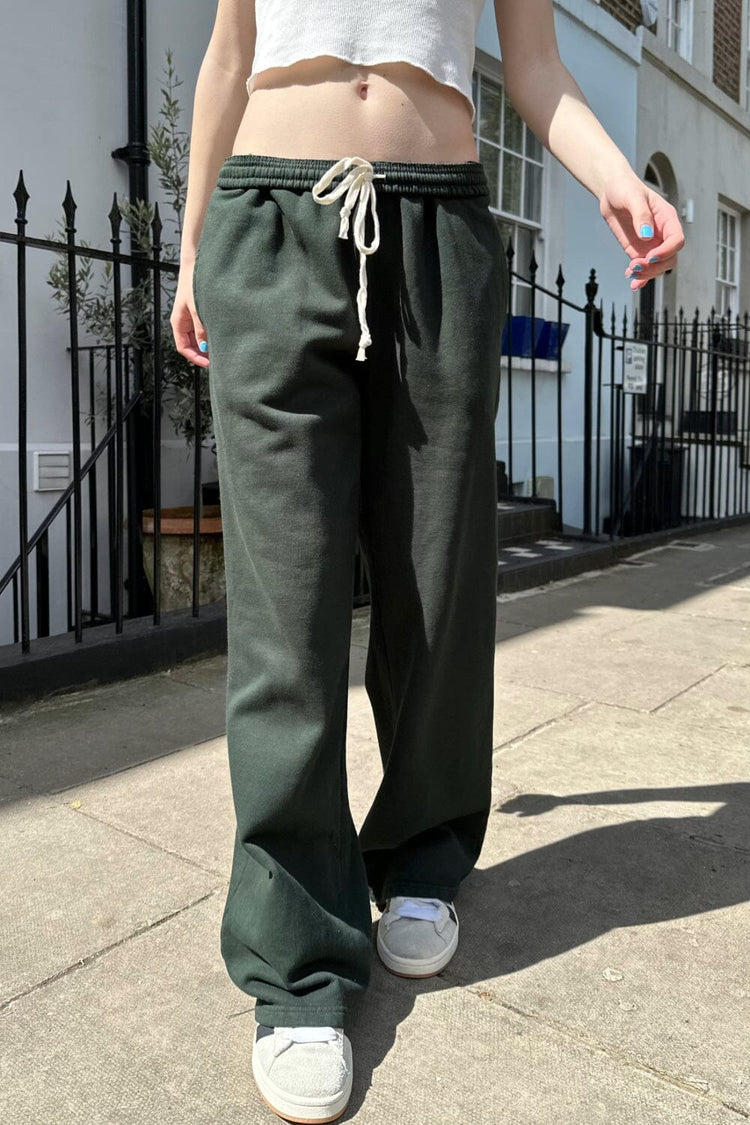 Anastasia Tie Sweatpants | Dark Green / XS/S