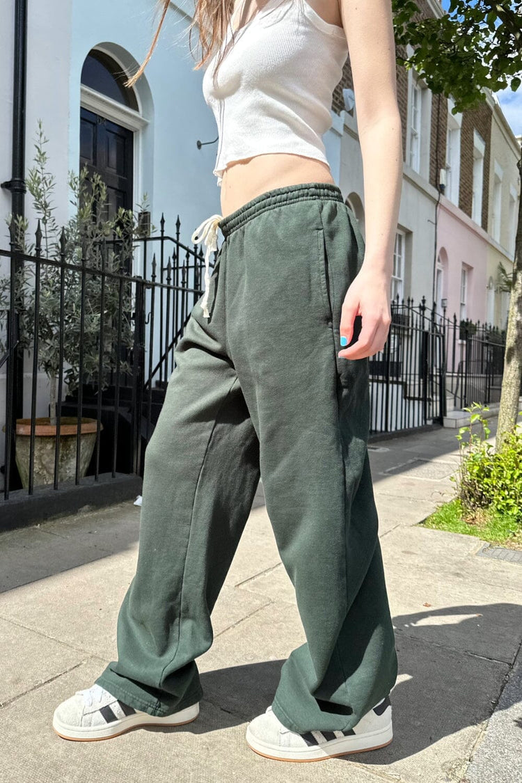 Anastasia Tie Sweatpants | Dark Green / XS/S