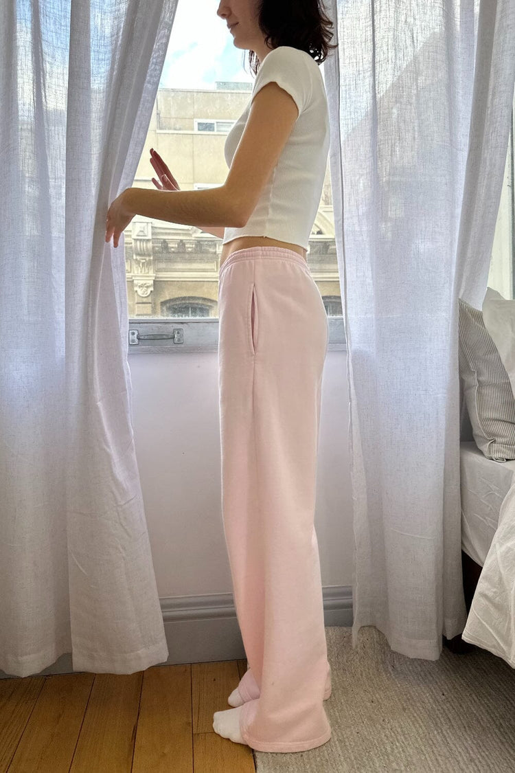 Anastasia Tie Sweatpants | Pastel Pink / XS/S