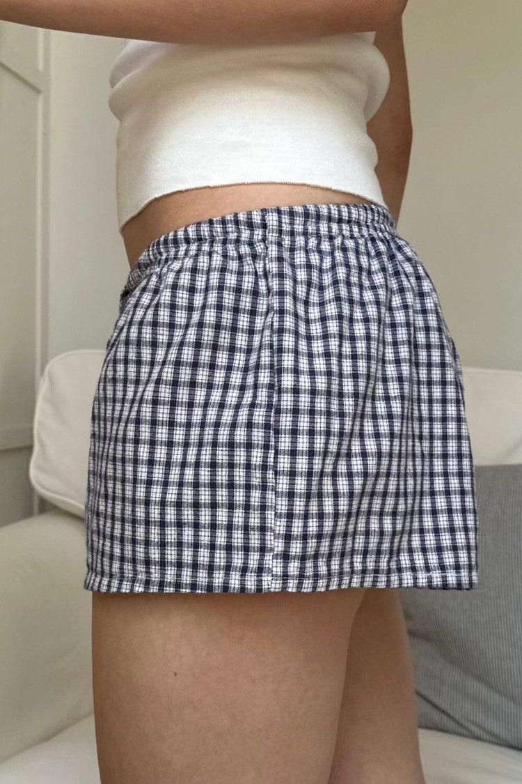 Mary Lou Sweatshorts | Blue and White Gingham / S