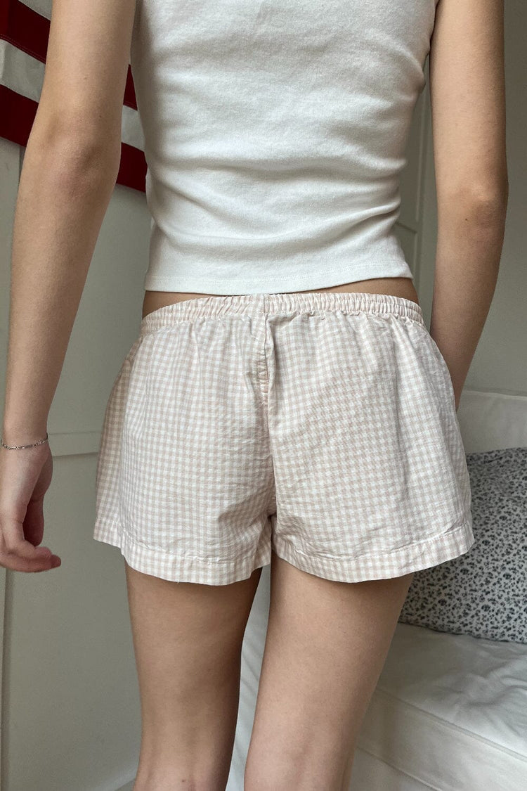 Keira Pajama Shorts | Pastel Pink Plaid / XS/S