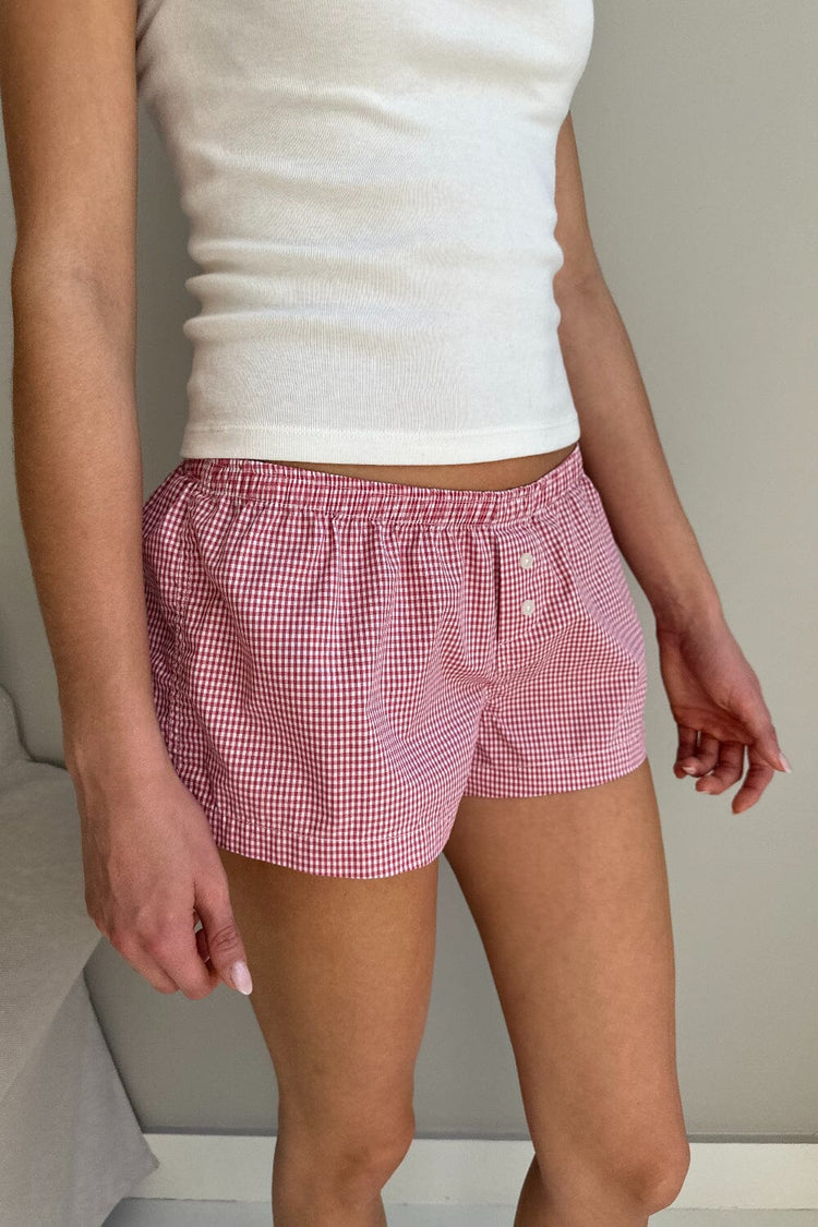 Keira Pajama Shorts | Red Gingham / XS/S