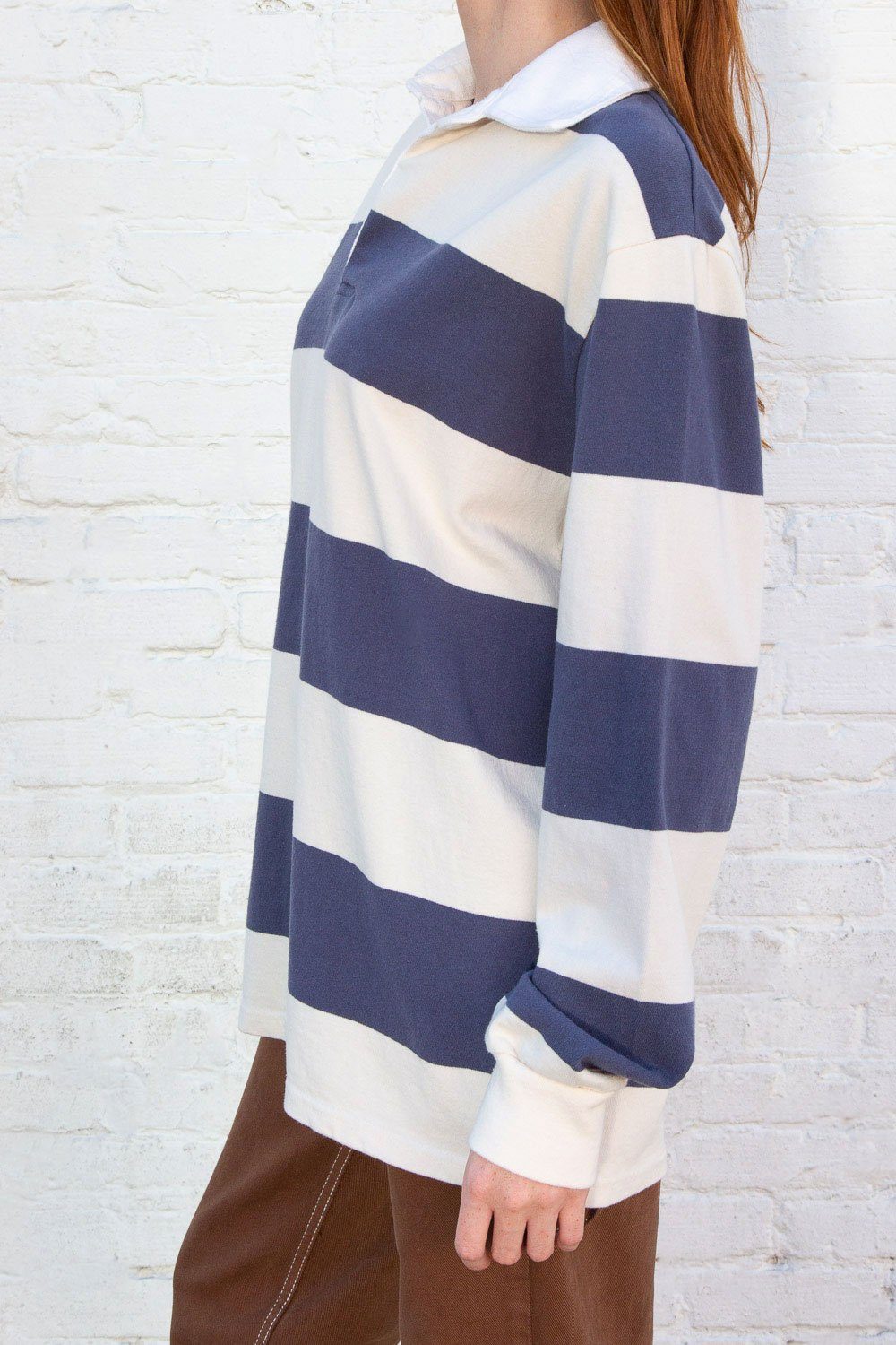 Ivory and Blue / Oversized Fit