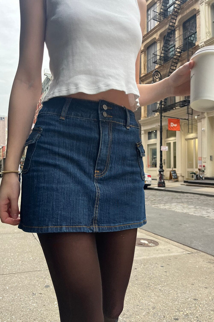 Agatha Denim Skirt | Dark Wash 90s Denim / XS/S