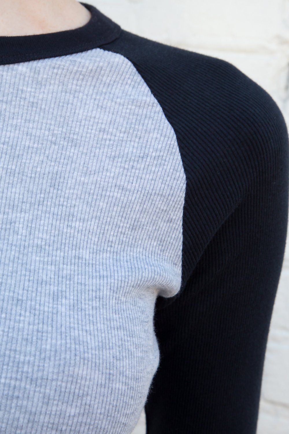 Heather Grey With Dark Navy Blue / S