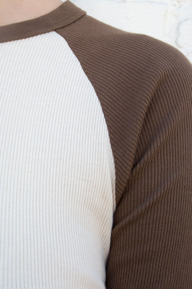 Bella Top | Ivory Brown / S