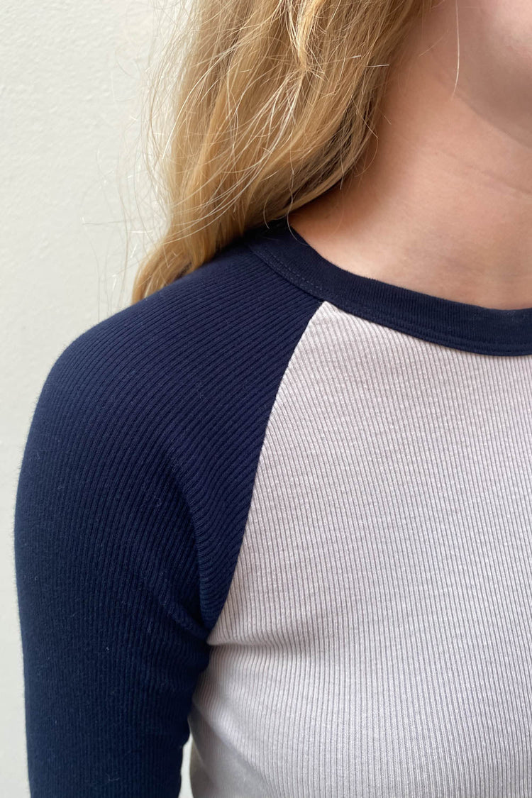 Bella Top | Taupe Navy Blue / S