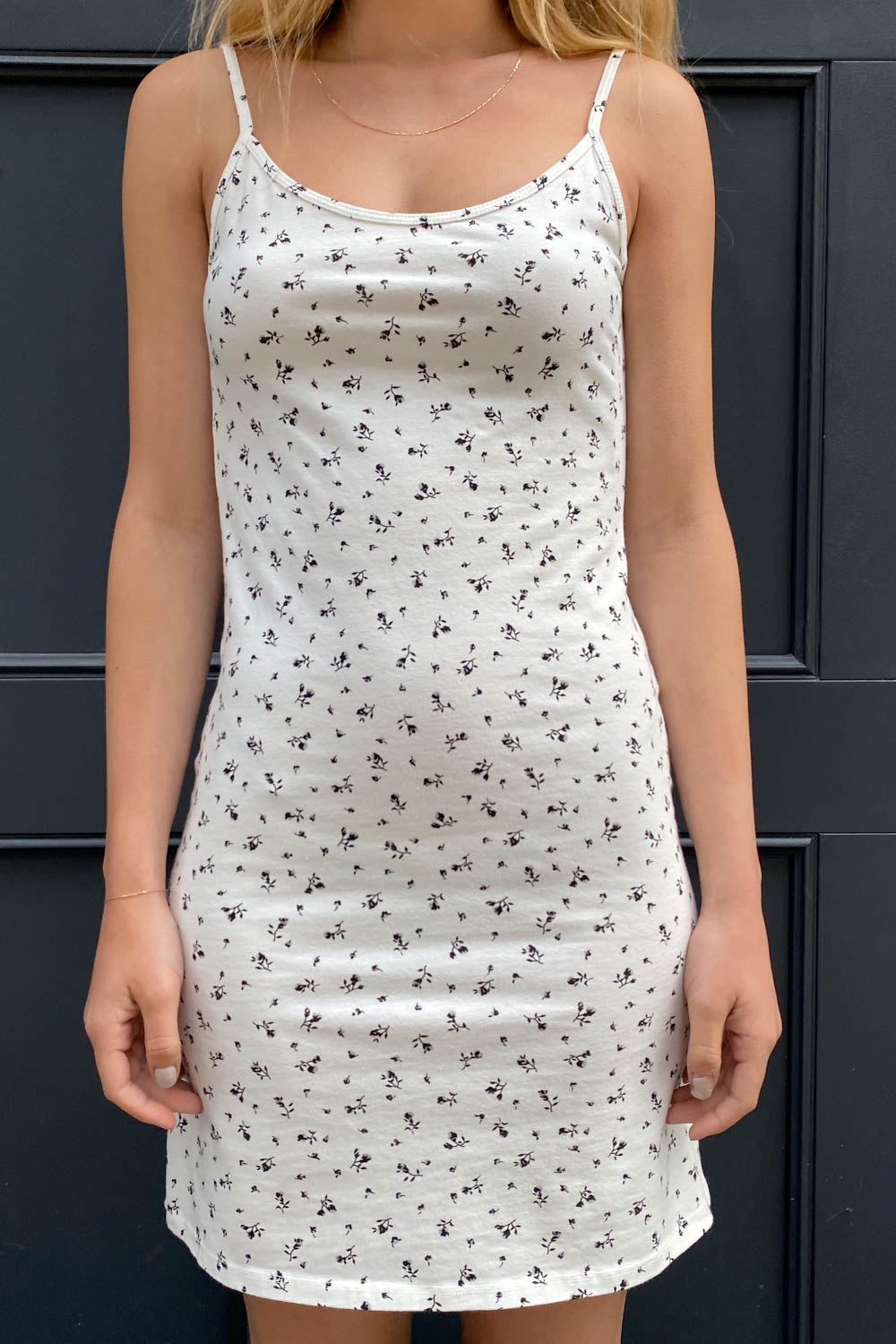 White With Black Grey Floral / XS/S
