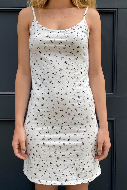 White With Black Grey Floral / XS/S