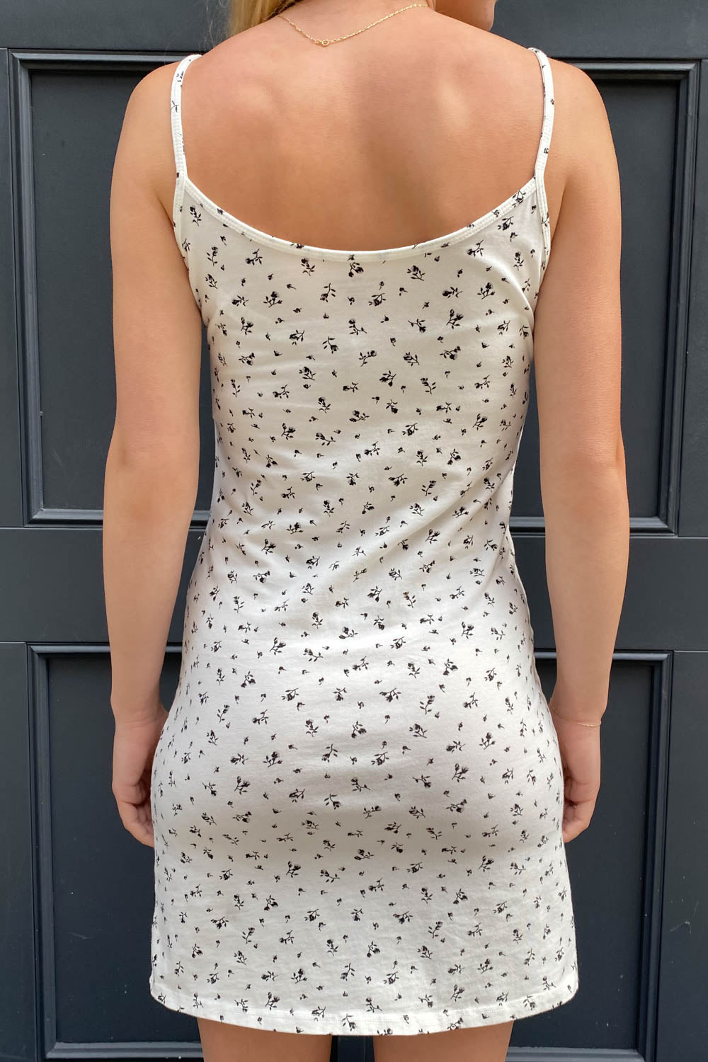 White With Black Grey Floral / XS/S