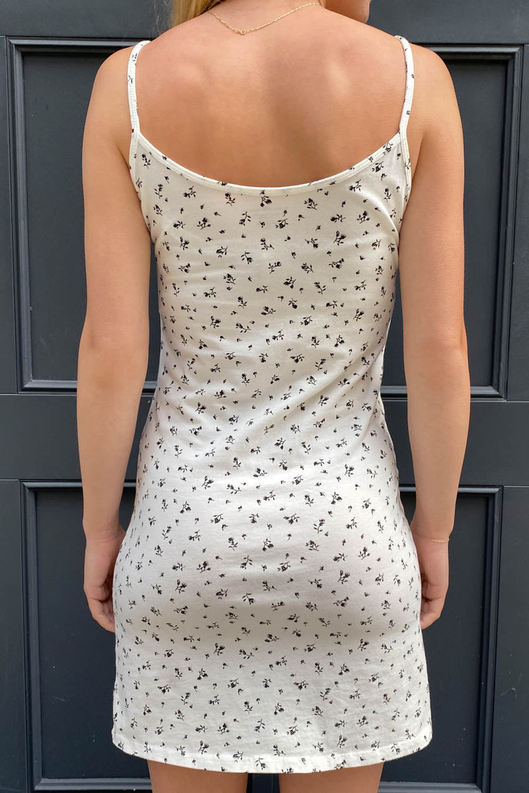 Skylar Floral Dress | White With Black Grey Floral / XS/S