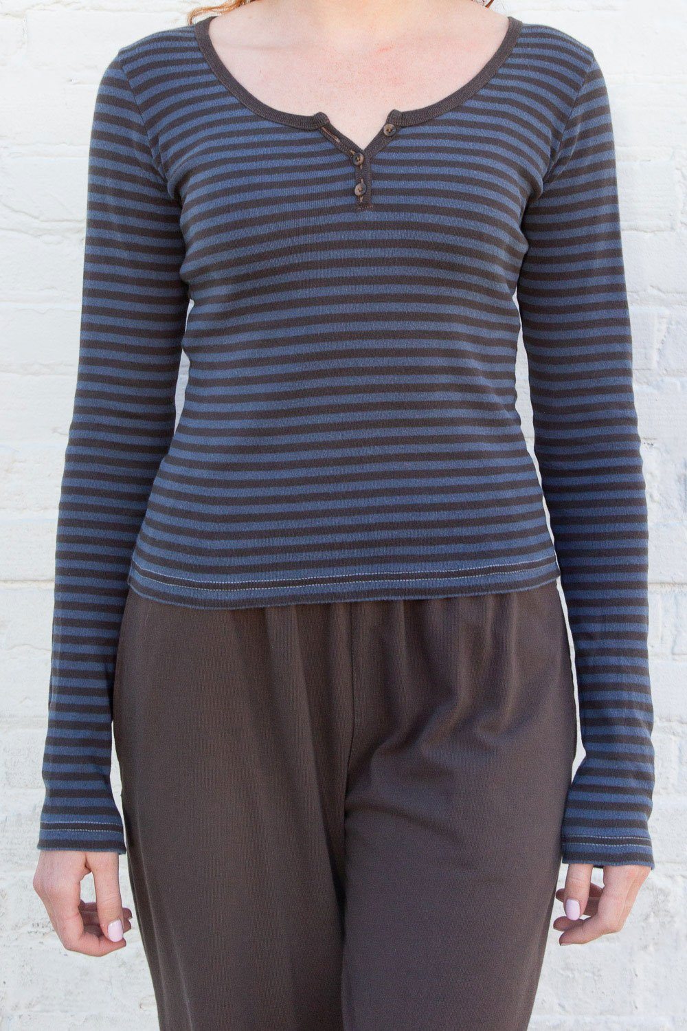 Brown Navy Blue Stripes / XS/S