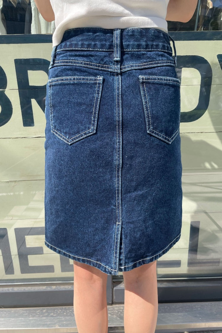 Sally Midi Denim Skirt | Dark Denim / S/M