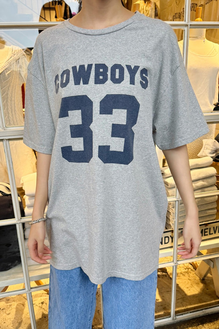 Penelope COWBOYS 33 Top | Grey / Oversized Fit