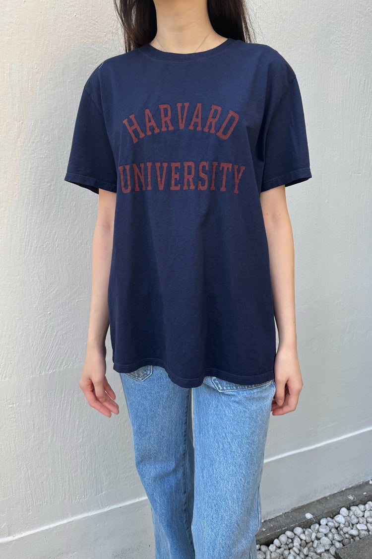 Penelope Harvard University Top | Navy Blue / Oversized Fit