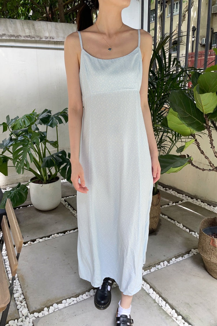 Colleen Dress | Light Blue and White Flowers / S