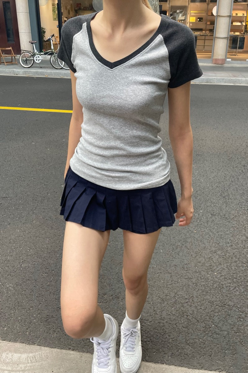 Grey with Dark Grey Sleeve / XS/S