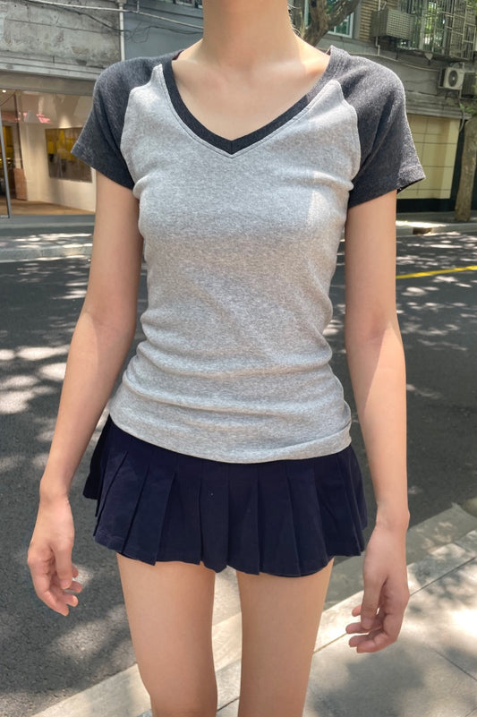 Grey with Dark Grey Sleeve / XS/S