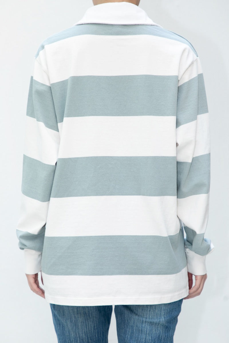 Blue Green Beige Stripe / Oversized Fit