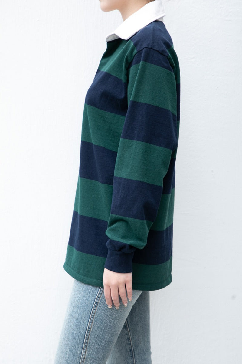 Green Navy Blue Stripe / Oversized Fit