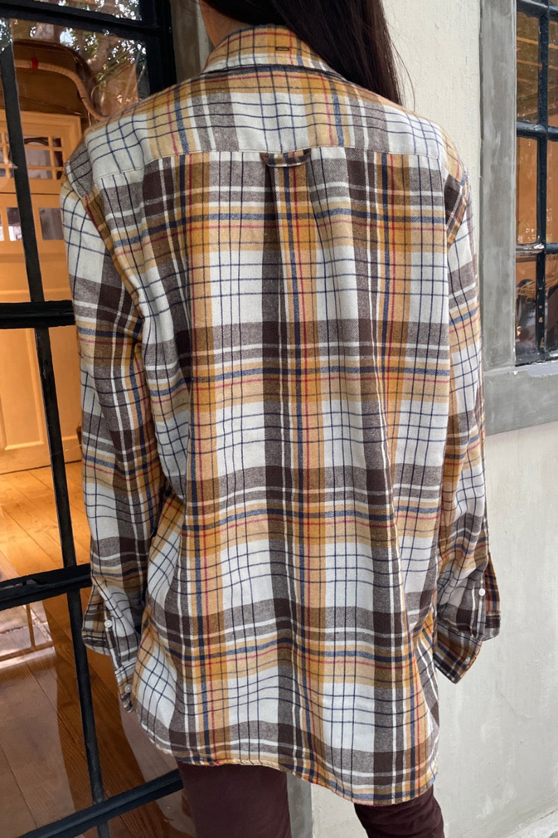 White Brown Orange Plaid / S/M